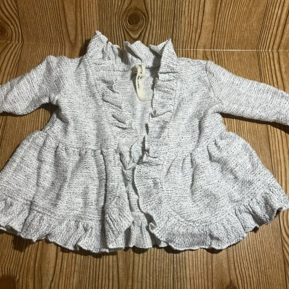 NWOT Girls Vignette Magpie & Mabel Ella Cardigan Ivory Size 12months - Picture 3 of 5